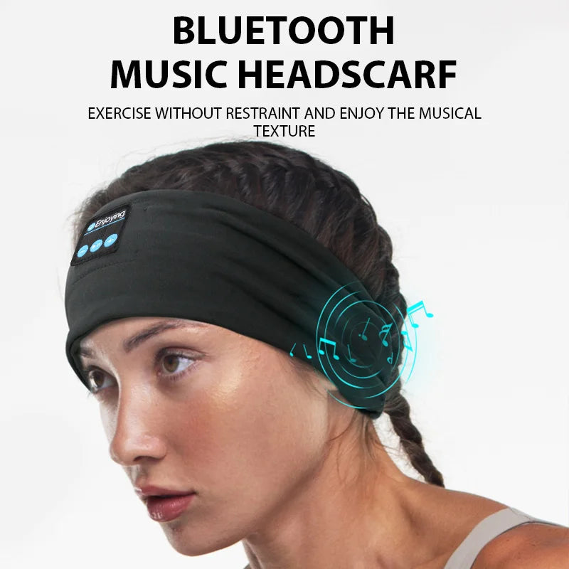 Fone Bluetooth Earphones Sports Sleeping Headband Elastic Wireless Headphones Music Eye Mask Wireless Bluetooth Headset Headband-Serilas