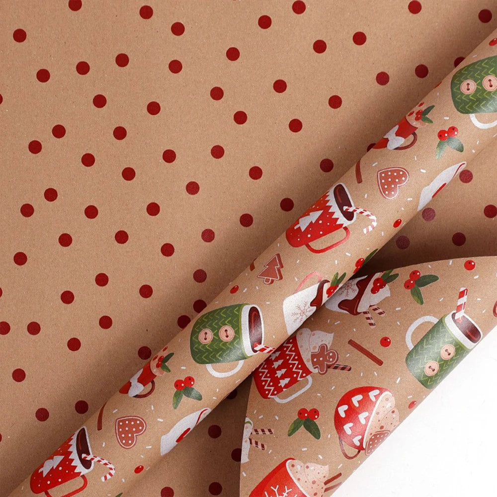 Christmas Gift Wrapping Paper Christmas Trees Handmade Paper Gift Wrapping Paper Flower Bouquet Packaging Paper-Serilas