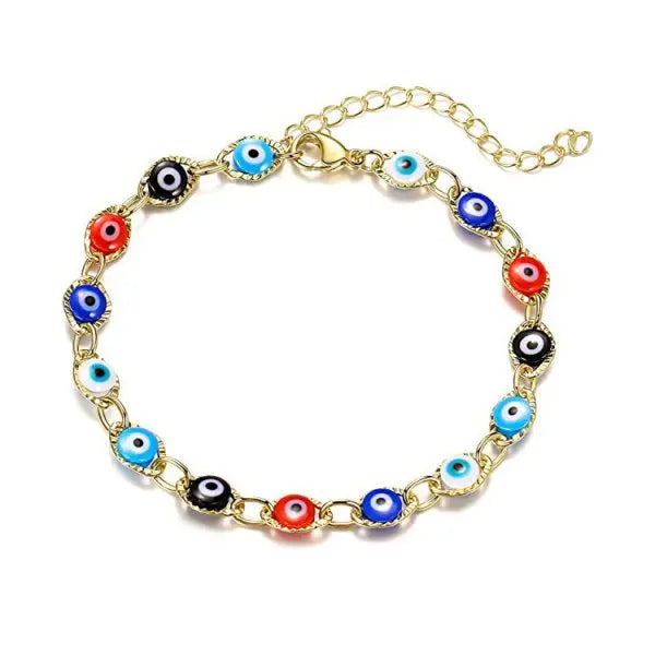 Lucky Amulet Evil Eye Charm Bracelet Gold Color Silver Color String Chain Braided Friendship Bracelet for Women Men Jewelry Gift-Serilas