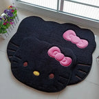 50x60cm Kawaii Hello Kitty Cartoon Rug Anime Kt Cat Plush Floor Mat Bathroom Non-Slip Carpet Car Cushion Soft Living Room Decor-Serilas