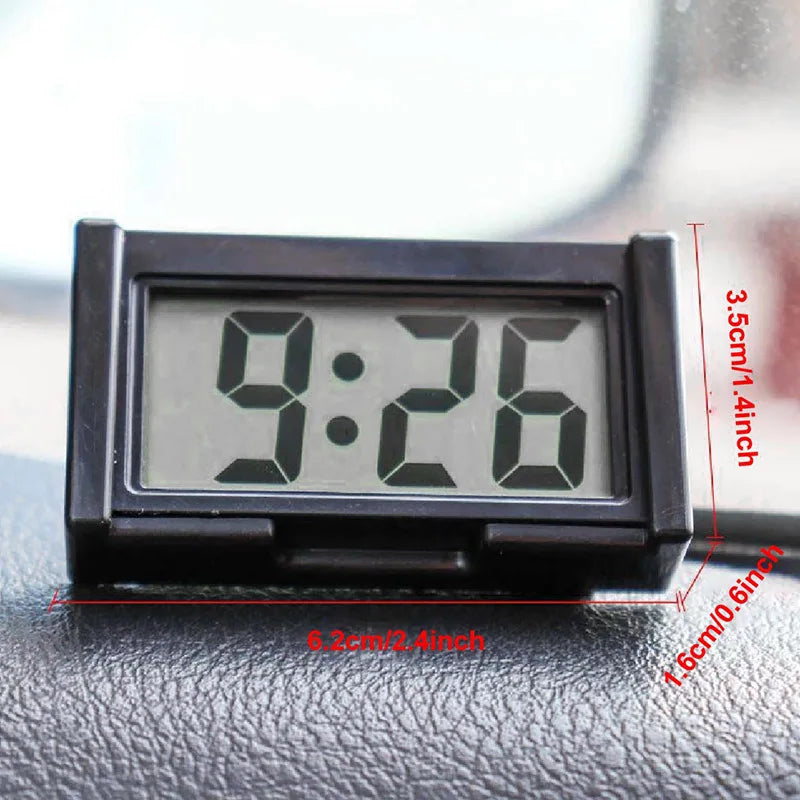 Electronic Wall Clock Stickable Large Screen Home Digital Display wall clock Mini Car Electronic Clock Room Desktop Table Clocks-Serilas