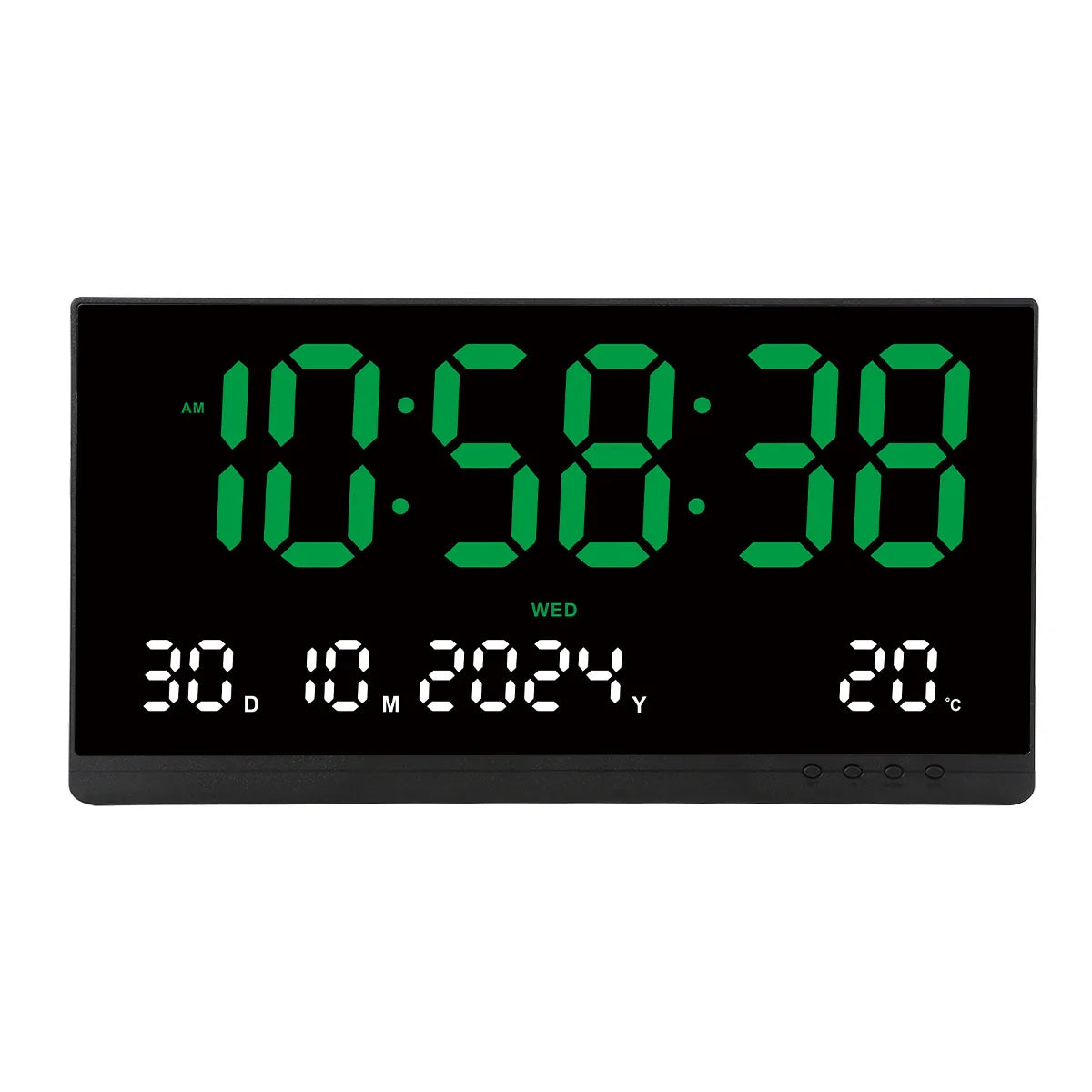 21 Inch Large Digital Wall Clock Large LED Screen Display Clock with Time/Date/Week/Temperature 12/24H Adjustable Brightness-Serilas