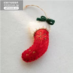 Christmas Tree Snowflake Gift Decoration Pendant Wool Felt Gingerbread Handmade DIY Accessories Christmas New Year Decoration-Serilas