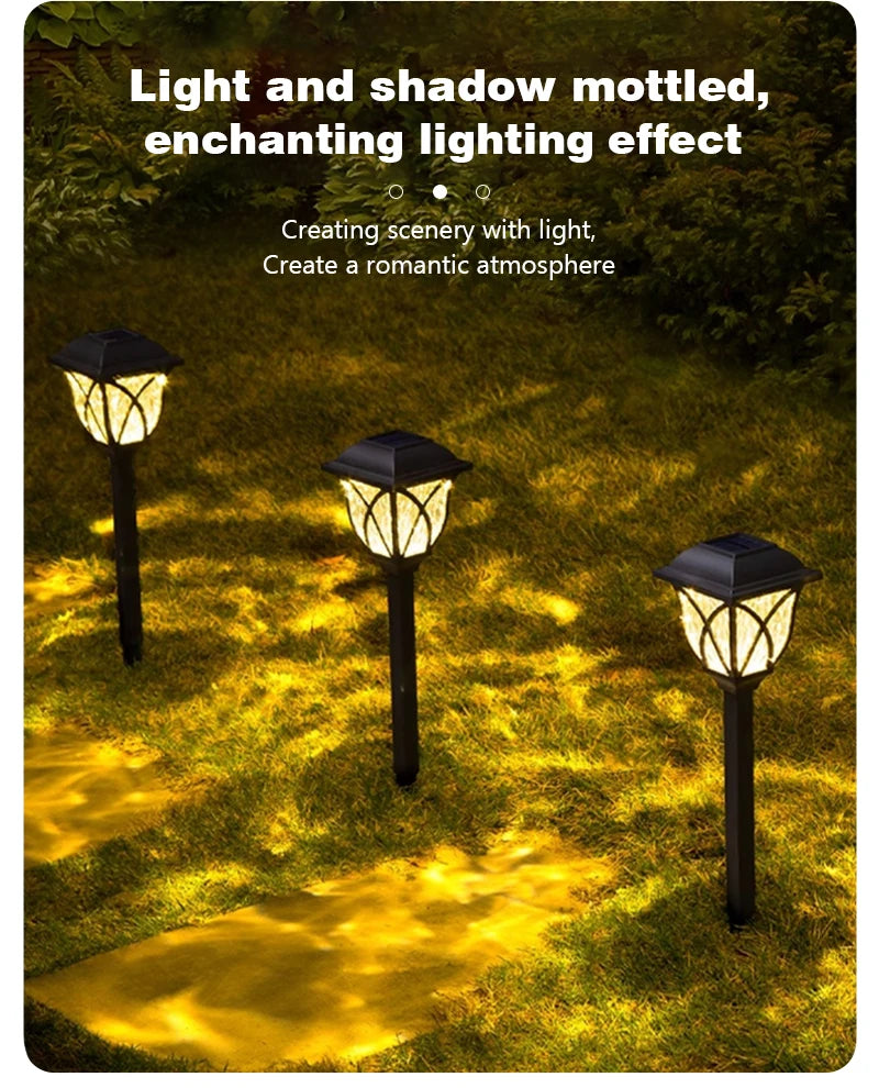 8 Pack LED Solar Courtyard Lamp Outdoor Waterproof Lawn Lights Solar Garden Paths Lane Landscape Lighting Decorative Lights