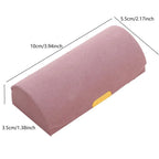 High-quality Velvet Portable Jewelry Storage Box Semi Circular Small Jewelry Packaging Box Ring Bracelet And Earring Storage box-Serilas