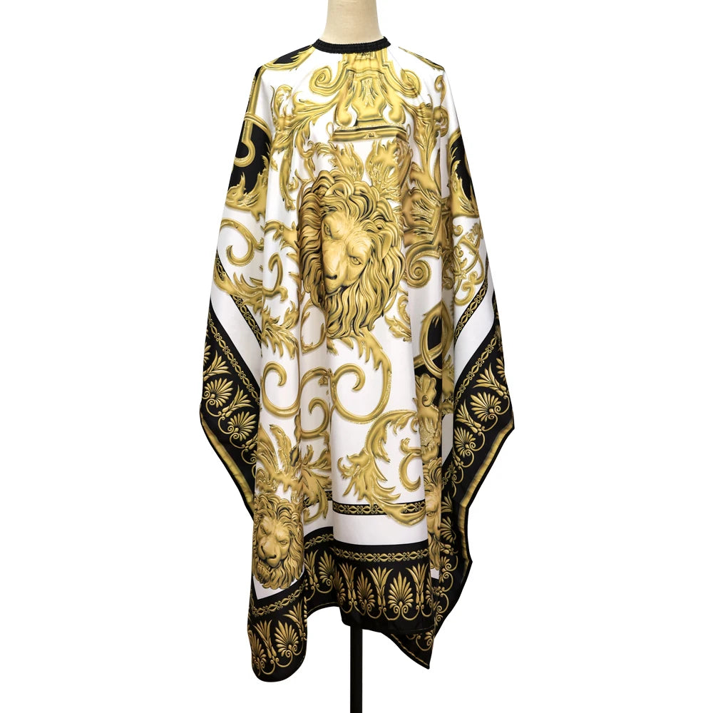 Barber Haircutting Capes Retro Pattern Lion Waterproof Hairdresser Gown Professional Antistatic Hairstyling Cloth Salon Supplies-Serilas