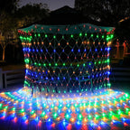 4x6M 3x3M Christmas Garlands LED String Christmas Net Lights Mesh Fairy Xmas Party Garden Wedding Decoration Curtain Light-Serilas