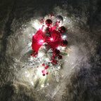 Christmas Staircase Decoration Wreath DIY Indoor Outdoor Garland Decoration With LED Decoration Prop Evening Party Dress Up Prop-Serilas