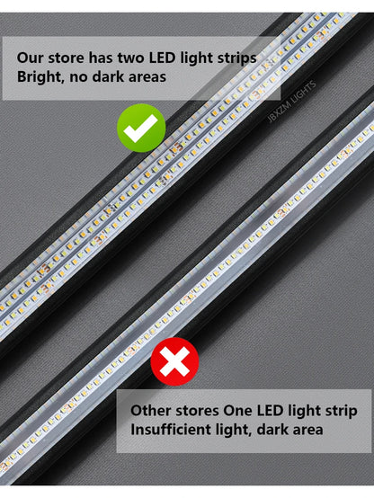 Modern LED linear chandelier for dining room office white bar pendant lights kitchen island lighting black minimalist lamp