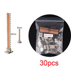 30pcs Wooden Candles Wick for DIY Paraffin Candle Jar Making Kit Candle Core with Clip Base Handmade Smokeless Candle Wick Cores-Serilas