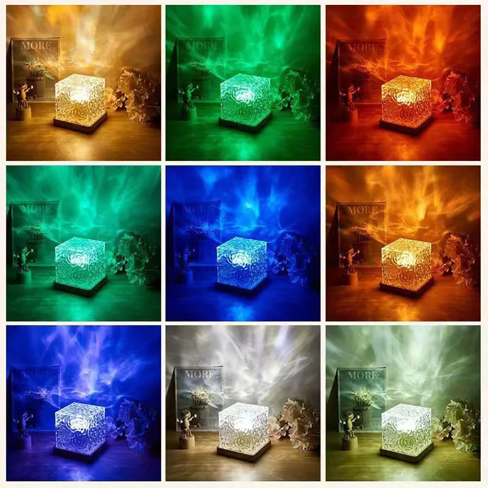 New Northern Light Starry Sky Projector Lamp Ocean Projector Lamp Bar Party Atmosphere Light Decoration Night Light Holiday Gift-Serilas