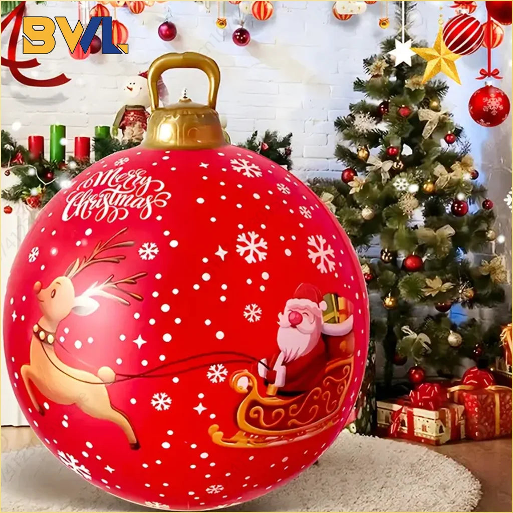 Hot Sale Outdoor Christmas Inflatable Decorated Ball Pvc Giant Big Large Balls Xmas Tree Decorations Toy Ball Without Light-Serilas
