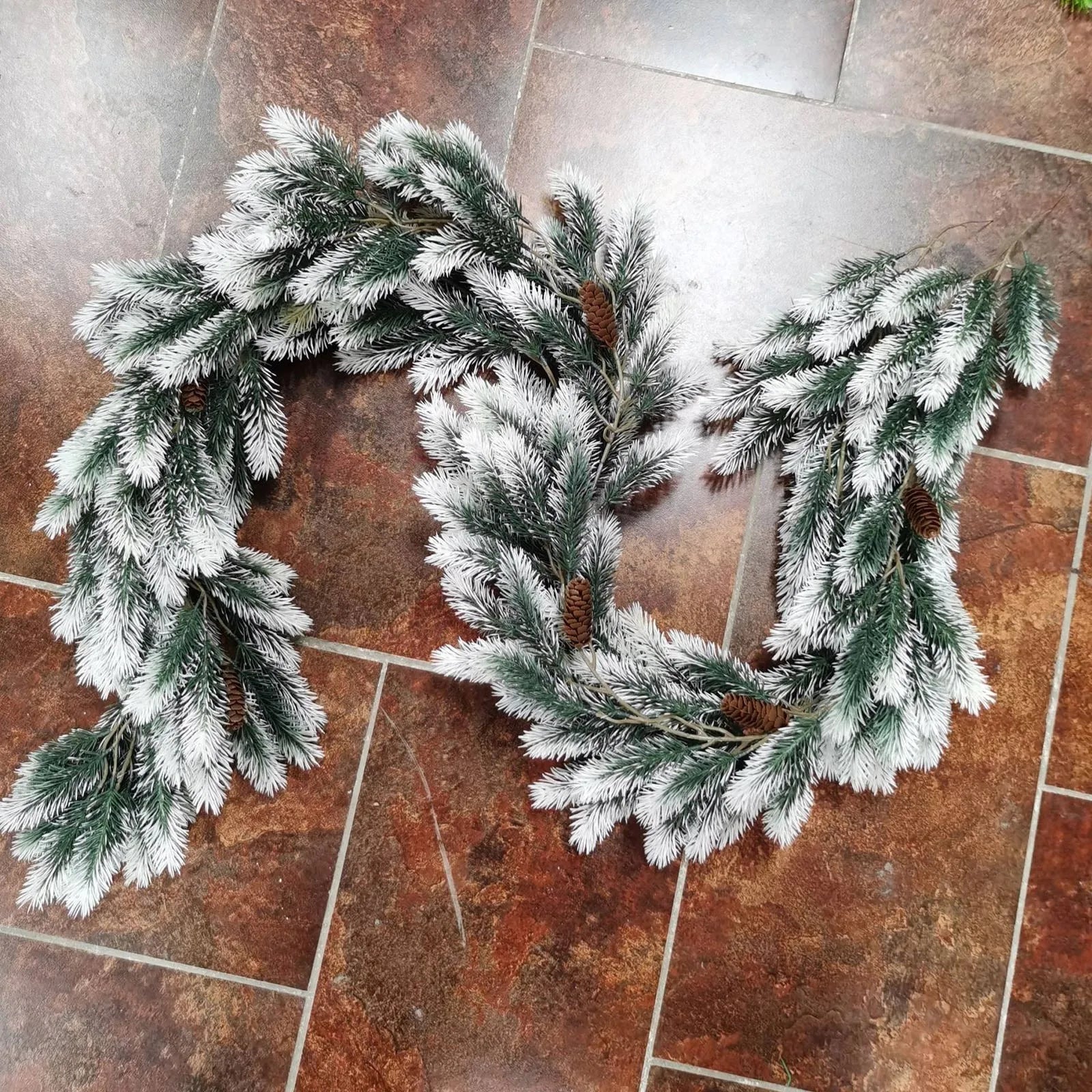 Christmas Garland Artificial Pine Garland For Outdoor Or Indoor Garden Green Fireplaces Holiday Party Decorations 1.8/1.9/2.7m-Serilas