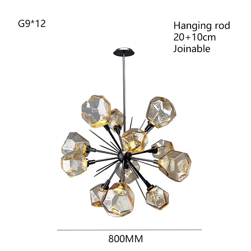 RockLume™ Modern Glass Pendant Chandelier