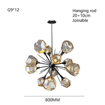 RockLume™ Modern Glass Pendant Chandelier