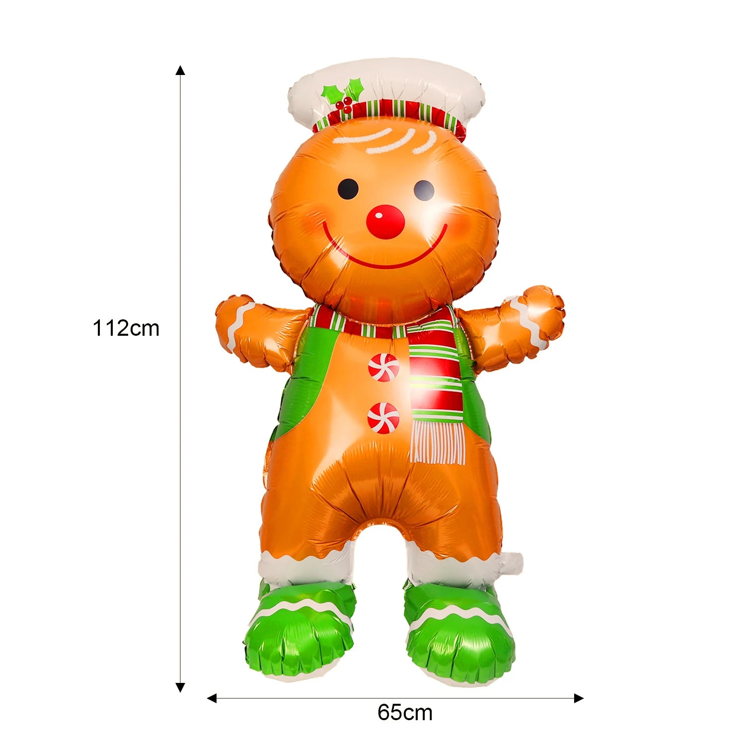 Christmas Large Standing Balloons 3D Inflatable Aluminum Foil Balloon Santa Claus Snowman Xmas Party Home Decors Supply Kid Gift-Serilas