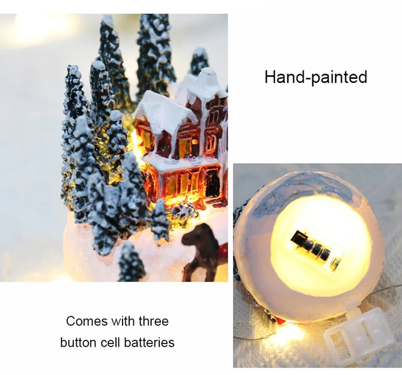 Christmas Decorations  LED Night Lights Luminous Micro Landscape House Children's Creative Gift Christmas New Year Ornaments-Serilas