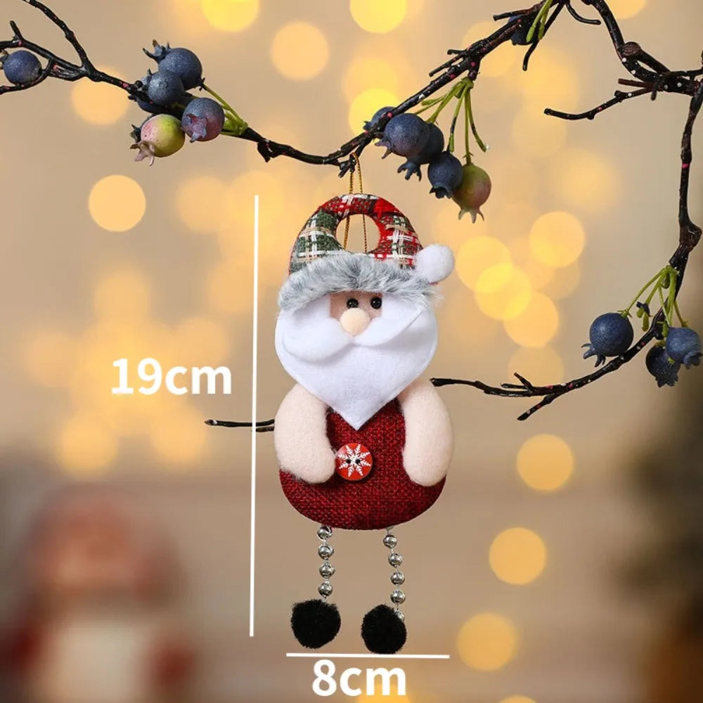 Christmas Cute Decorations Snowman Deer Christmas Tree Decorations Santa Claus Gifts Xmas Ornaments for New Year Party Supplies-Serilas