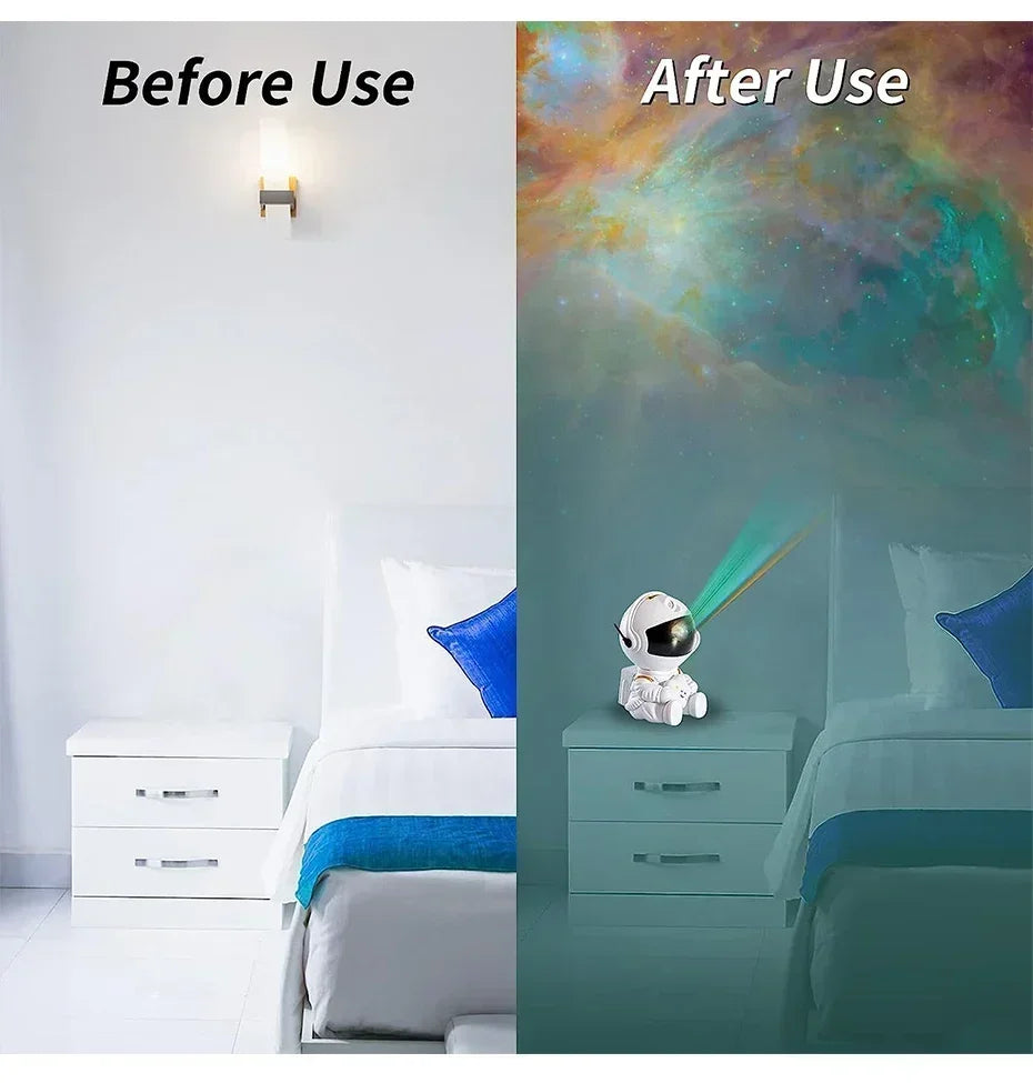 Star Projector Galaxy Night Light Astronaut Space Projector Starry Nebula Ceiling LED Lamp for Bedroom Home Decorative kids gift-Serilas