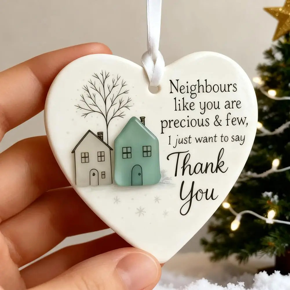 Thank You Gifts for Neighbor Christmas Ornament Old New Neighbor Welcome Gift for Neighbors Birthday Neighbor Moving Away Gifts-Serilas