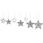 Rose Gold Hollow Star Paper Garlands Banner Hanging for Wedding Christmas Decorations Kids Birthday Party Supplies Baby Shower-Serilas