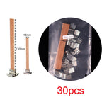 30pcs Wooden Candles Wick for DIY Paraffin Candle Jar Making Kit Candle Core with Clip Base Handmade Smokeless Candle Wick Cores-Serilas