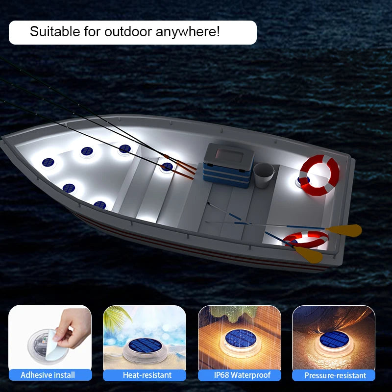 6 Packs Solar Driveway Lights Solar Dock Lights 