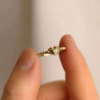 Hot Selling Gold Plated Stainless Steel Rings For Women Heart Ring Jewelry Accessories Wholesale Size 6-11-Serilas