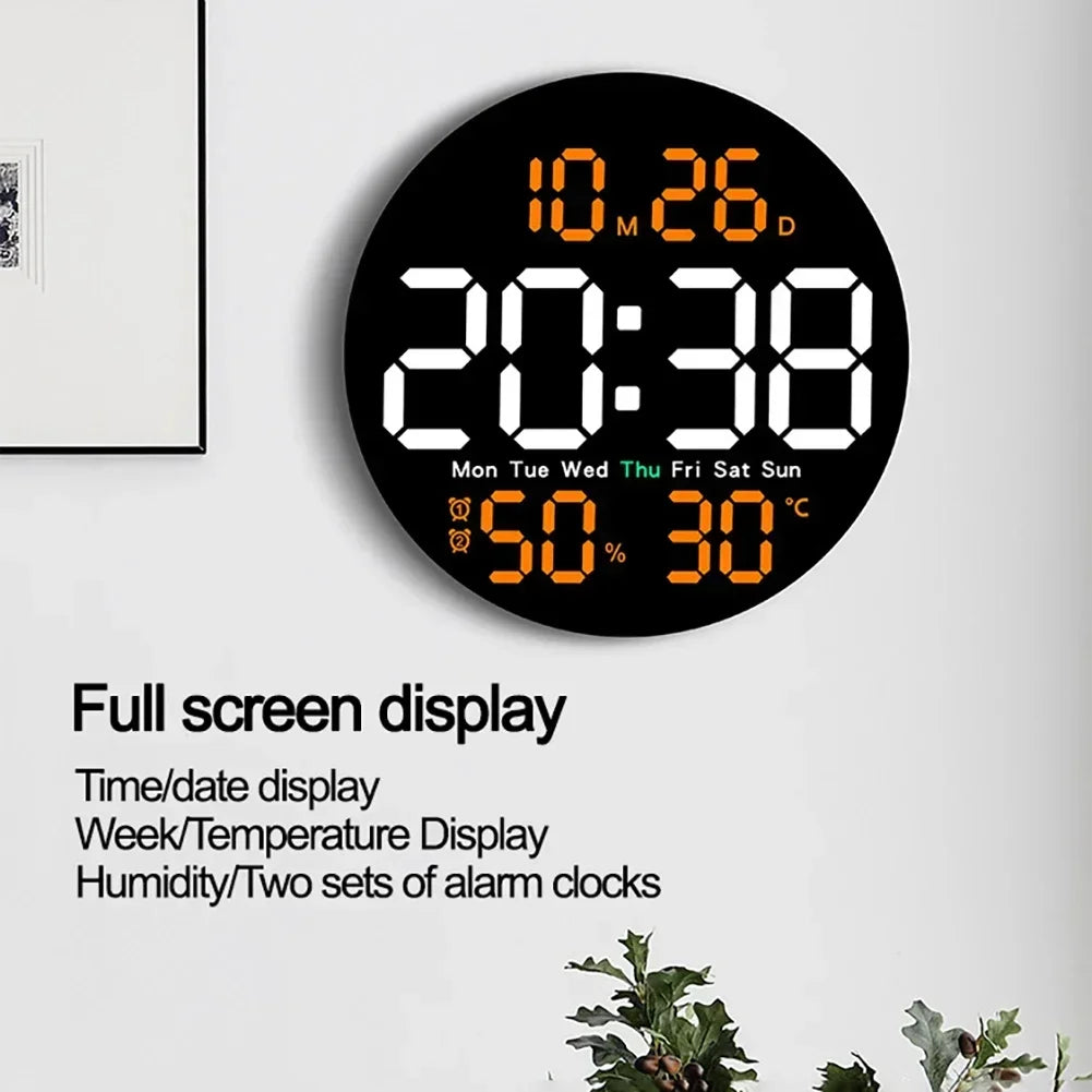 Digital Wall Clocks Large Screen With Timing Countdown Function Clocks For Home Bedroom Living Room Office Home Decoration-Serilas
