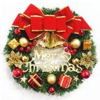 Christmas Wreath for Front Door Red Gold Window Wall Door Decorations 2024 Christmas Garland Ornament Guirnalda Navidad-Serilas