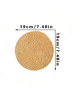 Hanging Woven Cloth Wall Basket Handmade Decorative Rustic Boho Wall Baskets Decor Home Farmhouse Wicker Round Seagrass Baskets-Serilas