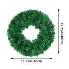 30/40/50cm Artificial Green Wreath PVC Wall Wreaths Seasonal Home The Wreath Christmas Ribbon Wreath Front Door Fall Wreaths-Serilas