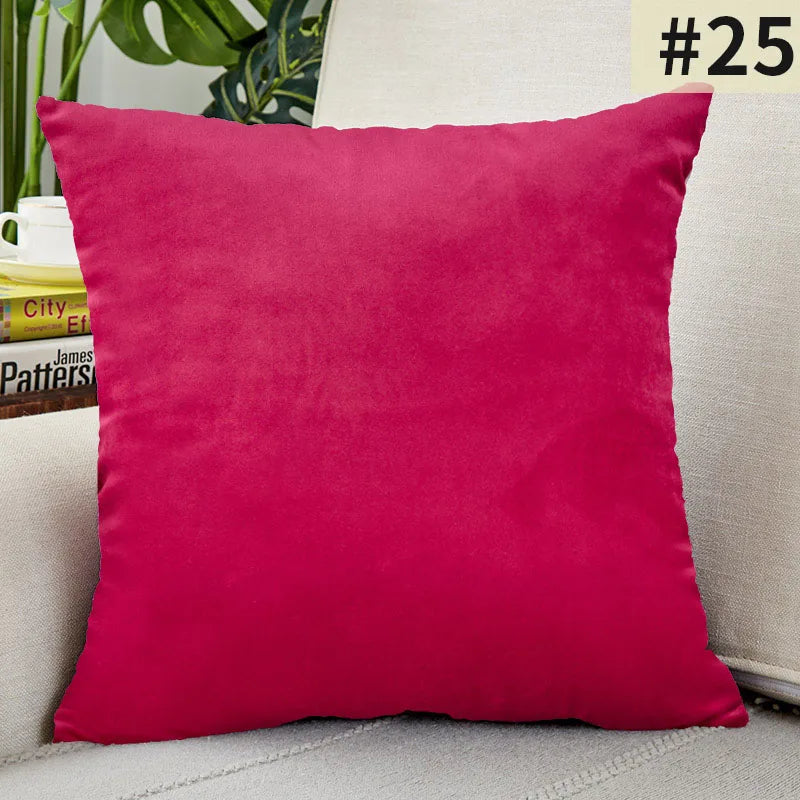 Velvet Cushion Cover Solid Color Throw Pillow Covers for Living Room Sofa Decorative Pillow Home Decor Pillowcase-Serilas