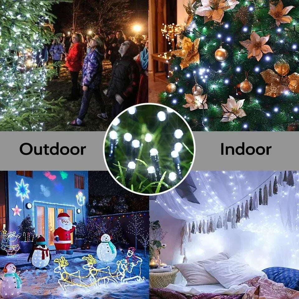 LED Solar Light String 8 Functions Outdoor Waterproof Lawn Starry Sky Christmas Garden Courtyard Decoration Atmosphere Lights-Serilas
