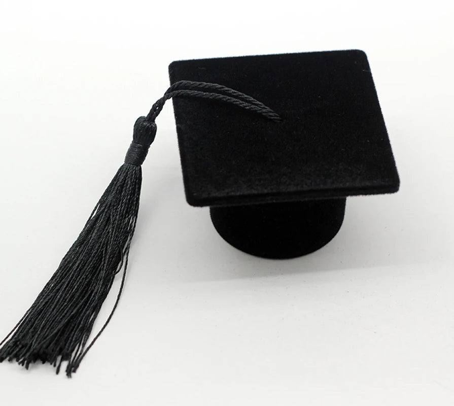 Doctor Hat Shape Ring Box Personalized Earrings Jewelry Storage Graduation Gift Packaging Proposal Ring Case Organizer Wholesale-Serilas