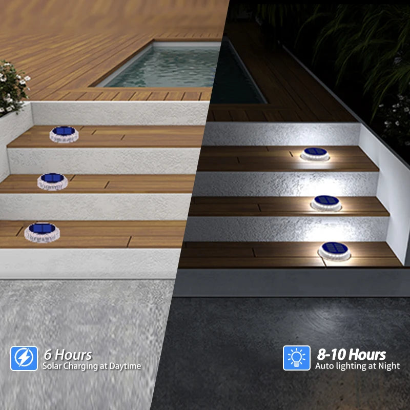 6 Packs Solar Driveway Lights Solar Dock Lights 