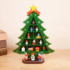 Christmas Decorations Wooden Christmas Tree Creative Scene Layout Ornaments Three-dimensional Red Xmas Table Desktop Decoration-Serilas