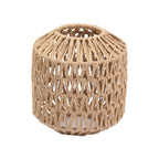 Simulated Rattan Light Fixture Vintage Hanging Lampshade Handmade Woven Lamp Shade for Living Room Bedroom Hotel Restaurant-Serilas