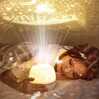 Starry Projector Night Light Rotating Sky Moon Lamp Galaxy Lamp Home Bedroom Decoration Starlight Christmas Lights for Kids Gift-Serilas