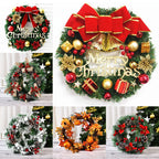 Christmas Wreath for Front Door Red Gold Window Wall Door Decorations 2024 Christmas Garland Ornament Guirnalda Navidad-Serilas