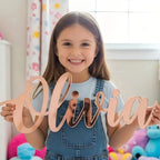 Personalized Custom Baby Name Sign Decor Acrylic Mirror Gold Wood Wall Signs Baby Shower Nursery Decor Wedding Party Plaque Gift-Serilas