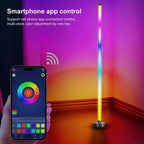 RGB Floor Lamp Modern Floor Lamp Music Sync 10W Standing Floor Lamp Ambient Lighting with App Remote Control for Bedrooms Living-Serilas