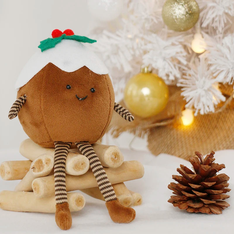 Christmas Decorations Christmas Tree Wreath Cake Wreath Shaped Plush Doll Ornament Holiday Decoration Home Decor for Christmas-Serilas