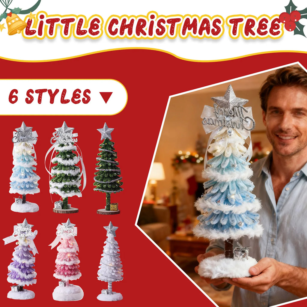 Christmas Lovely Tree Gift Holiday Tabletop Ambiance Tree Ornaments Xmas Party Tree Decoration Suitable For Family Friends-Serilas