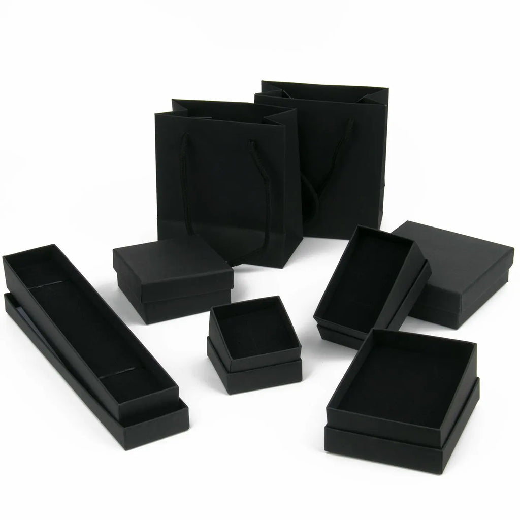 1PCS Black Square Jewelry Display Gifts Box Organizer Engagement for Ring Earring Brooch Necklace Bracelet Packaging Boxes-Serilas
