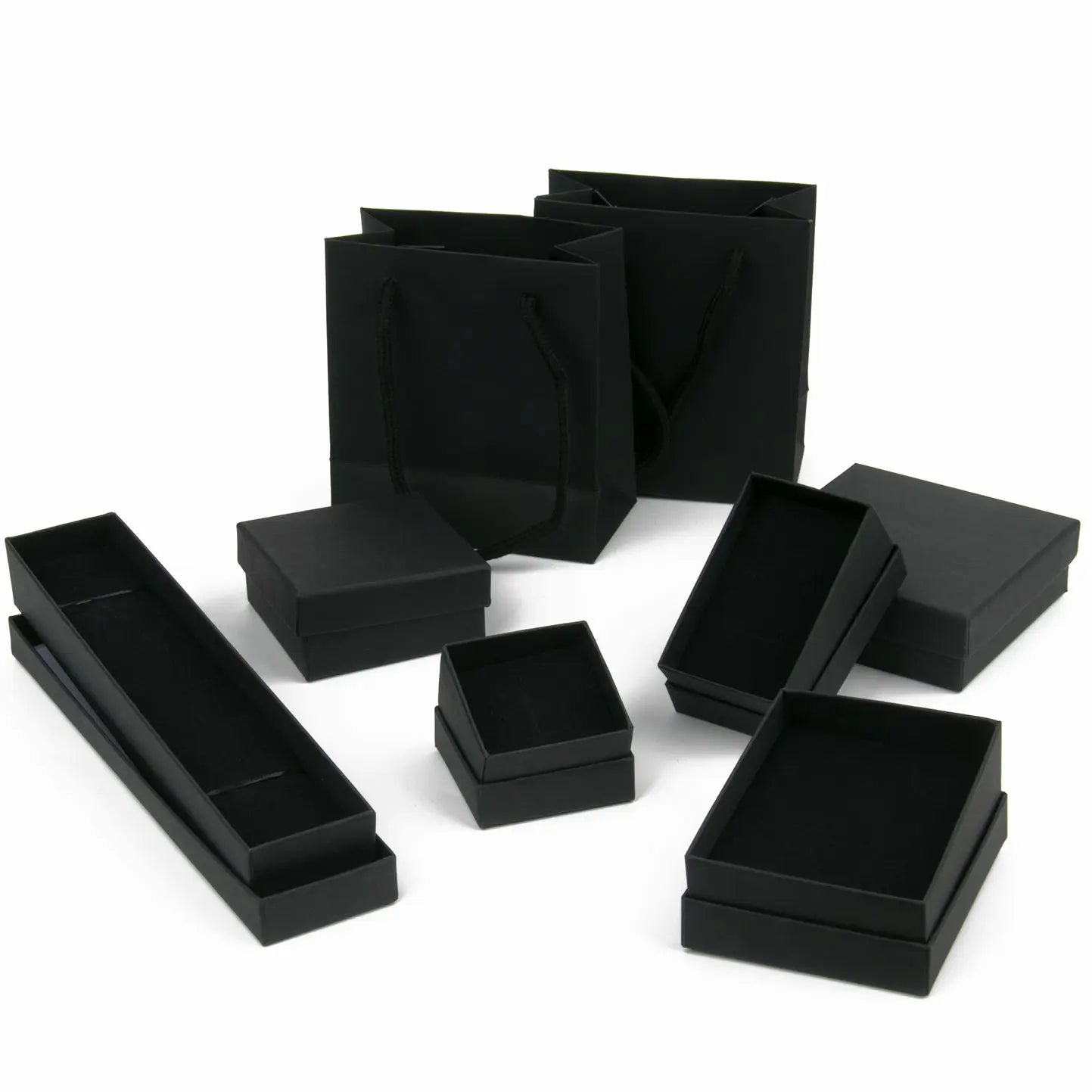 1PCS Black Square Jewelry Display Gifts Box Organizer Engagement for Ring Earring Brooch Necklace Bracelet Packaging Boxes-Serilas