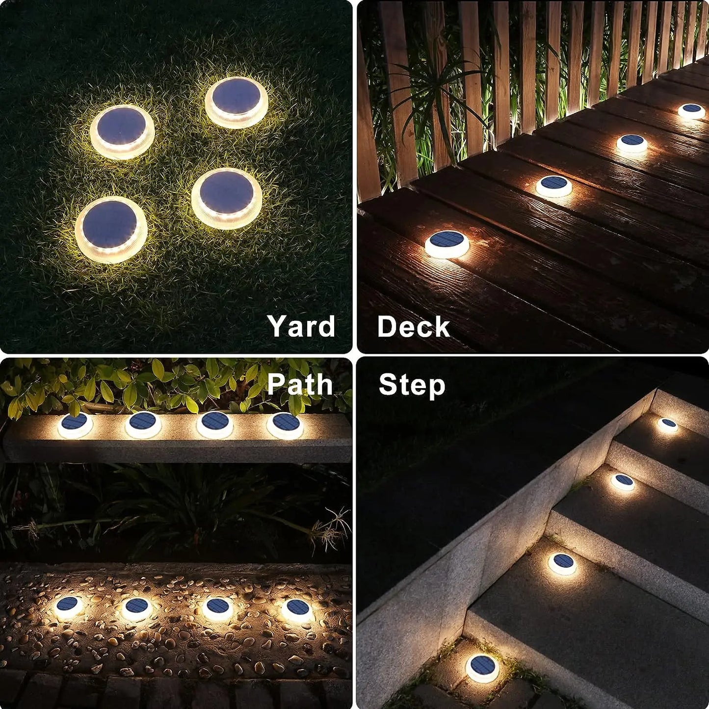 6 Packs Solar Driveway Lights Solar Dock Lights 