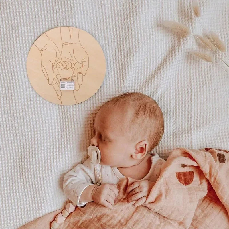 Newborn Engraved Keepsake Holder Photography Accessories  Personalized Name Baby Gift Memorial Day Gift ?-Serilas