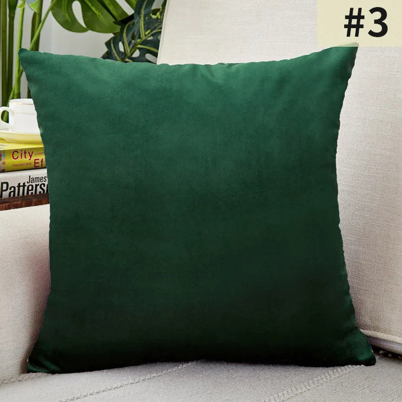 Velvet Cushion Cover Solid Color Throw Pillow Covers for Living Room Sofa Decorative Pillow Home Decor Pillowcase-Serilas