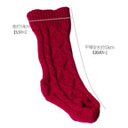 Large Christmas decorations Christmas stocking gift bag Knitted Christmas pendant Cross border woolen Christmas stocking-Serilas